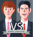 Flat characters of competition people concept illustrations