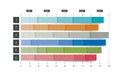 Flat chart, graph. Simply color editable.