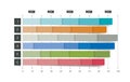 Flat chart, graph. Simply color editable.