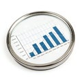 Chart Icon with Round Background Illustration Isolated on White Background Royalty Free Stock Photo