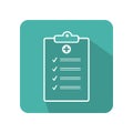 Flat check list icon vector illustration on white background