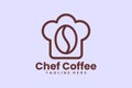 Flat chef coffee logo template vector illustration Royalty Free Stock Photo