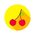 Flat Cherry Circle Icon