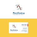 Flat Christmas candy Logo and Visiting Card Template. Busienss Concept Logo Design