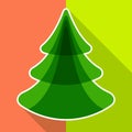 Flat christmas tree Royalty Free Stock Photo