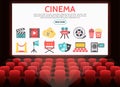 Flat Cinema Elements Set