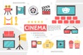Flat Cinematography Infographic Template