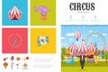 Flat Circus Infographic Concept