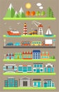 Flat city infographics