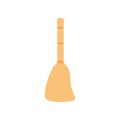 Flat cleaning item, handle broom, sweep floor, remove dirt or dust. Simple broom icon. Cleaning service concept