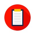 Flat Clipboard Circle Icon