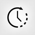 Flat clock vector icon for graphic design, logo, web site, social media, mobile app, illustration Royalty Free Stock Photo