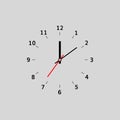 Flat clock vector modern design