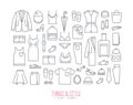 Flat clothes icons