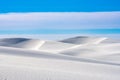 Flat Clouds Fill The Skhy Over White Sands Royalty Free Stock Photo