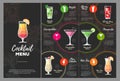 Flat cocktail menu design.