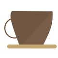 Flat coffee cup vector illustration, Royalty Free Stock Photo