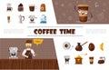 Flat Coffee Elements Collection