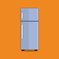 Flat Cold Refrigerator Fridge Illustration Vector Icon