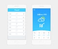 Weather Application User Interface Concept Royalty Free Stock Photo