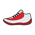 Flat color basket shoes icon Royalty Free Stock Photo