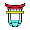 Flat color china palace icon