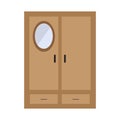 Flat color cupboard icon