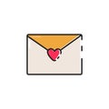 Flat color envelope icon