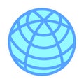 Flat color globe icon Royalty Free Stock Photo