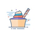 Flat Color Icon - Cake Royalty Free Stock Photo