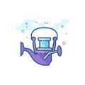 Flat Color Icon - Fishing reel Royalty Free Stock Photo