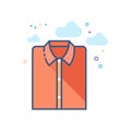 Flat Color Icon - Folded shirt