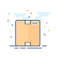 Flat Color Icon - Logistic box Royalty Free Stock Photo