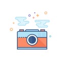 Flat Color Icon - Picture file format Royalty Free Stock Photo