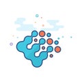 Flat Color Icon - Printing raster dots Royalty Free Stock Photo