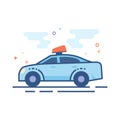 Flat Color Icon - Safety car