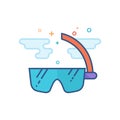 Flat Color Icon - Snorkle mask Royalty Free Stock Photo