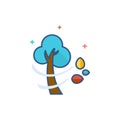 Flat Color Icon - Tree Royalty Free Stock Photo
