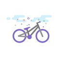 Flat Color Icon - Trial bicycle