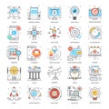 Flat Color Line Icons 2 Royalty Free Stock Photo