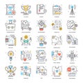Flat Color Line Icons 3 Royalty Free Stock Photo