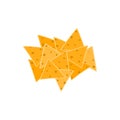 Flat color mexican fast food nachos icon Royalty Free Stock Photo