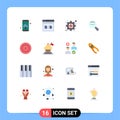 Set of 16 Modern UI Icons Symbols Signs for interface, dote, goal, search, target