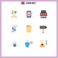 9 Creative Icons Modern Signs and Symbols of smart phone, playlist, phone, music, file