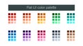 Flat color palette set. Vector illustration. Colour spectrum