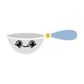 flat color retro cartoon measuring spoon