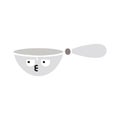 flat color retro cartoon measuring spoon