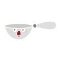 flat color retro cartoon measuring spoon