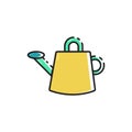 Flat color watering can icon Royalty Free Stock Photo