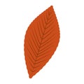 Flat colored autumn leaf icon Vector Royalty Free Stock Photo